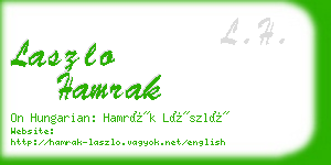 laszlo hamrak business card